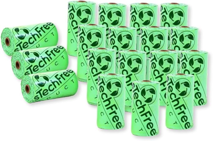 Plastech Pet Waste Disposal Bags - 100% Home Compostable/Plant-Based, 270 Count