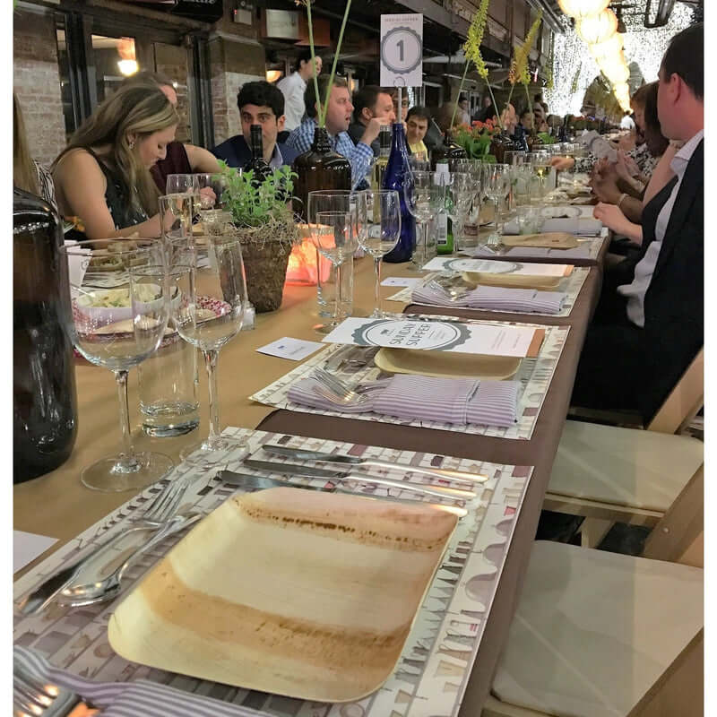 6" X 11" - 2 Compartment Palm Leaf Plates - 12 + 6 oz - 200 pcs