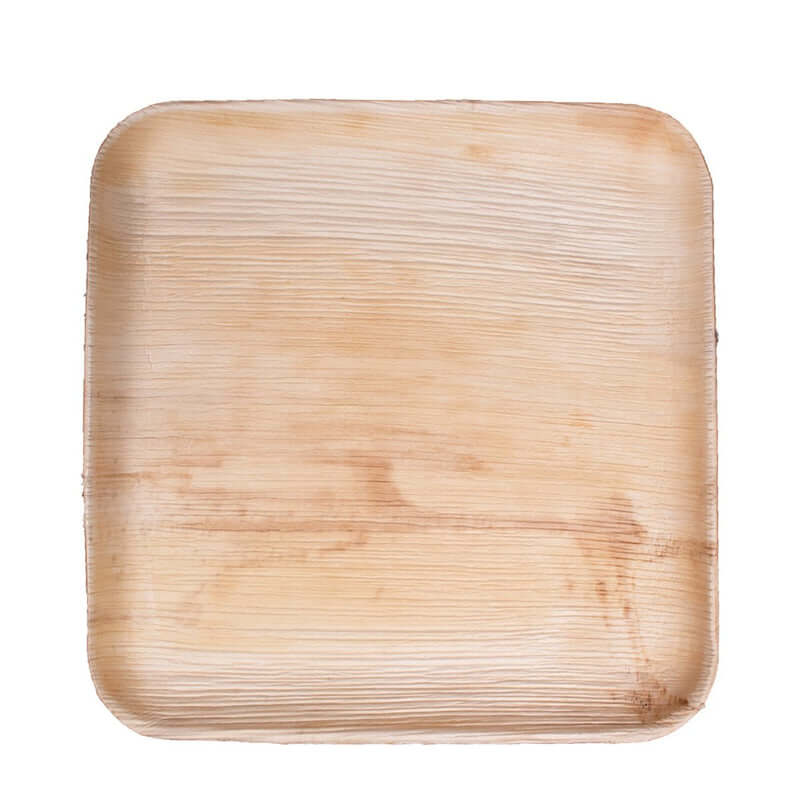 9" X 9" Palm Leaf Square Plates - 300 pcs
