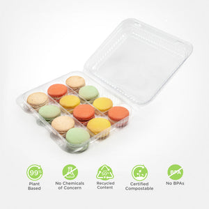12-pack 1.75" Treat Package, Crystal Clear, PLA, 250/Case