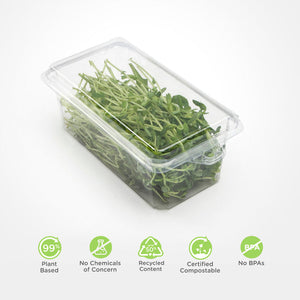 2 - 3 oz. Hanging Fresh Herb Package, Crystal Clear, PLA, 260/Case