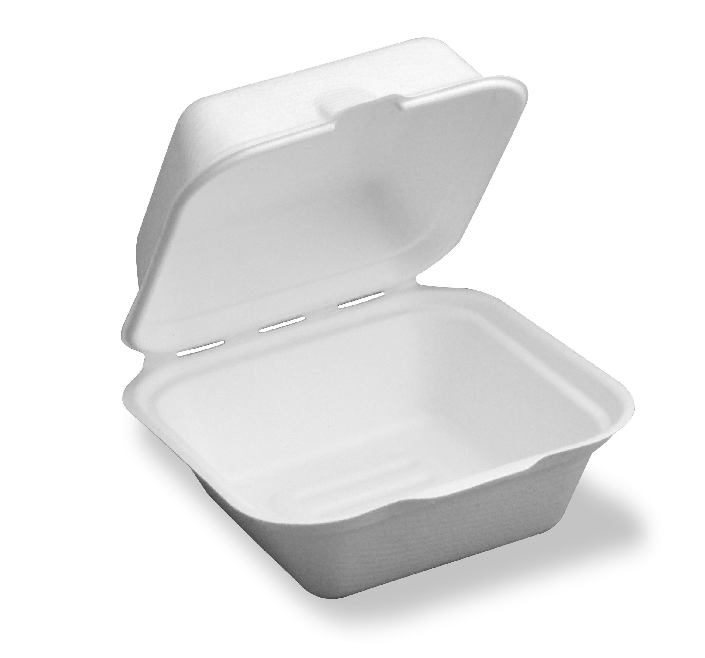 EcoSource Fiber Hinged Clamshell - 6" x 6" x 3" 250 count