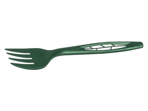6.5" Heavy Duty Cutlery, Indv. Wrapped Fork, Green, 750-Count Case