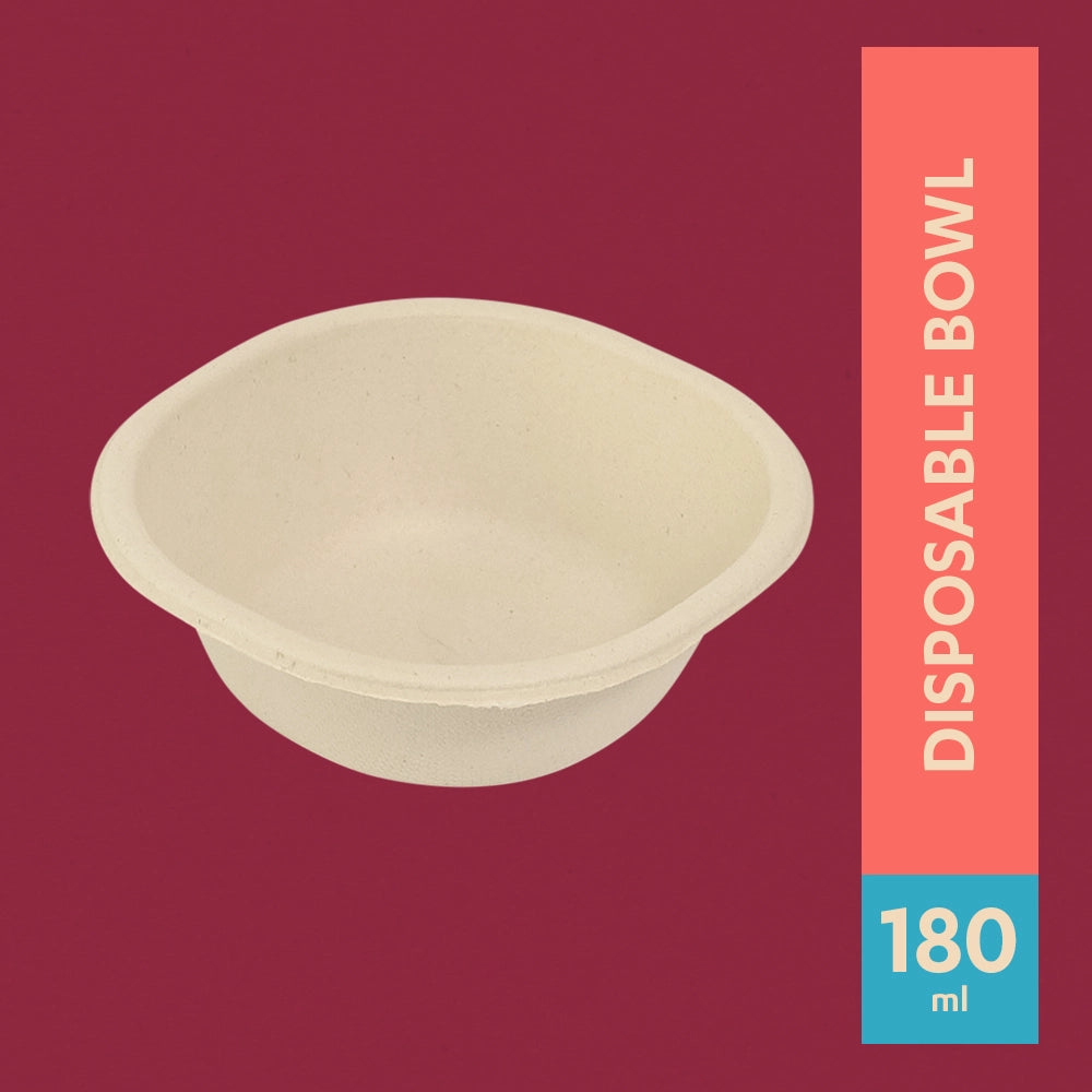 Chweet 180ml Sugarcane Bagasse Disposable Bowl,800 Count