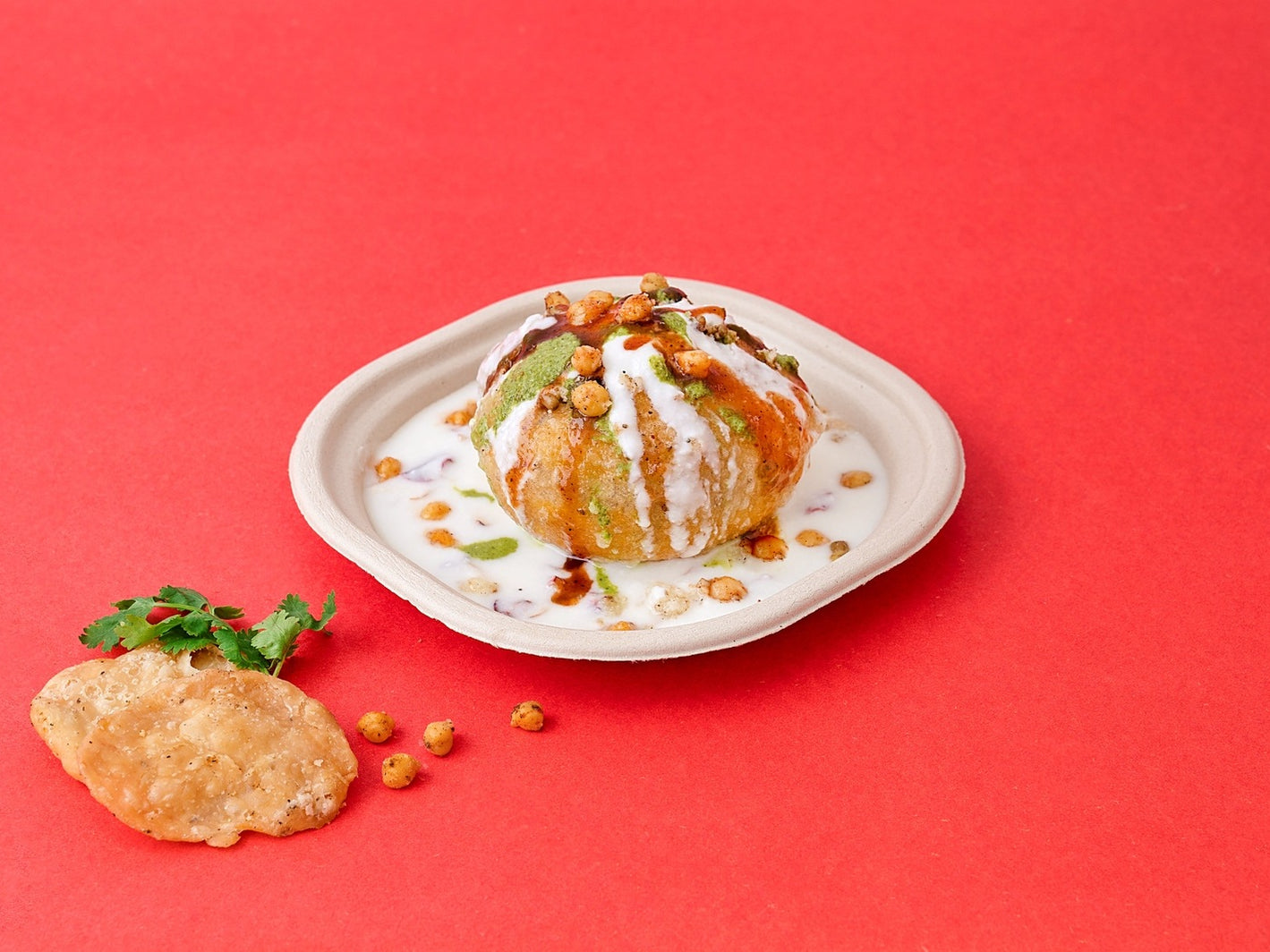 Chowpatty 7 Inch Sugarcane Bagasse Disposable Plate,1000 Count