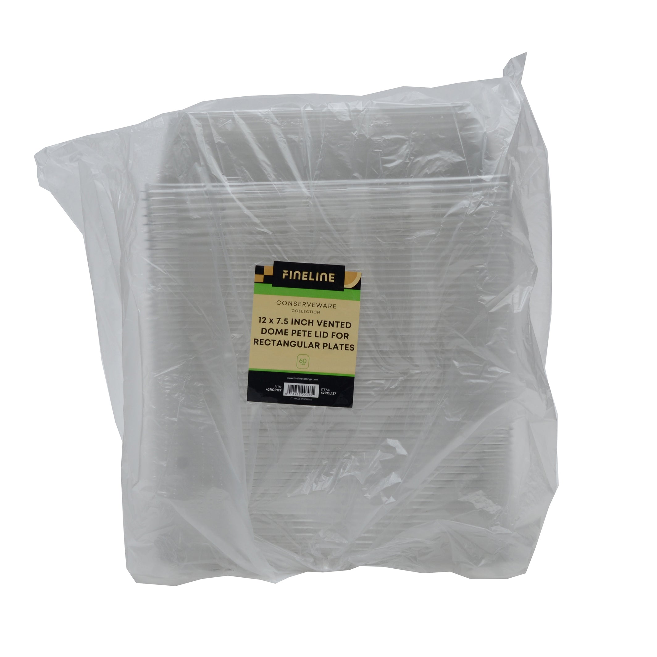 12"X 7" - DOME LID W/VENT FOR RECTANGULAR PLATE - packaging view