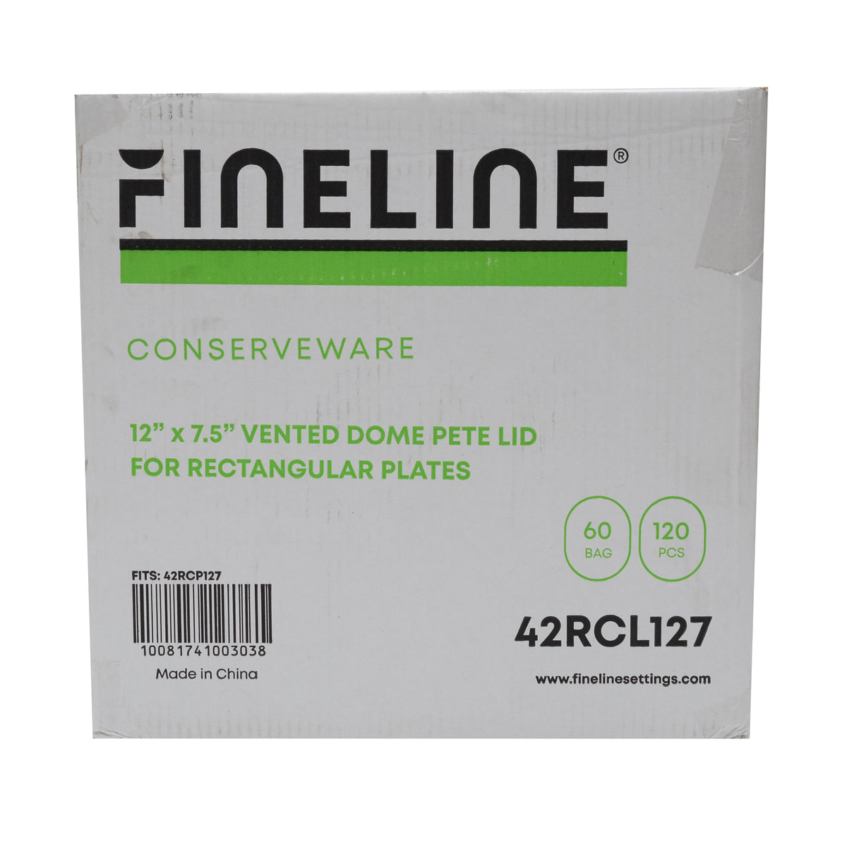 12"X 7" - DOME LID W/VENT FOR RECTANGULAR PLATE - case view