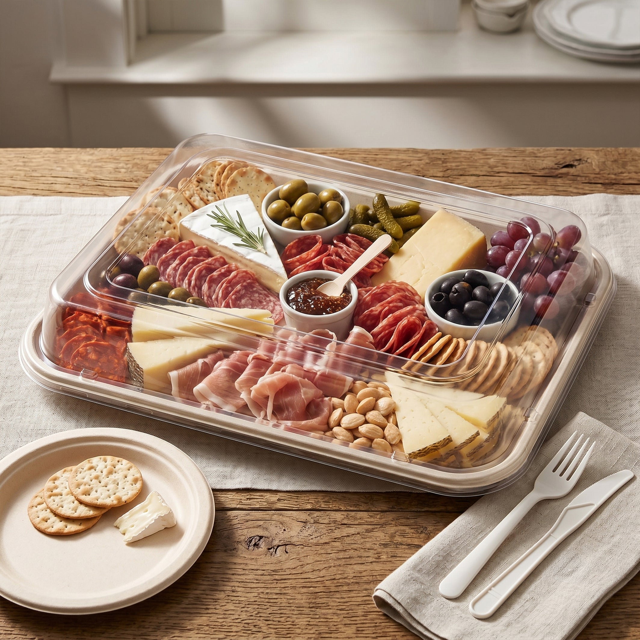 14"X18" RECTANGULAR DOME LID - open case view