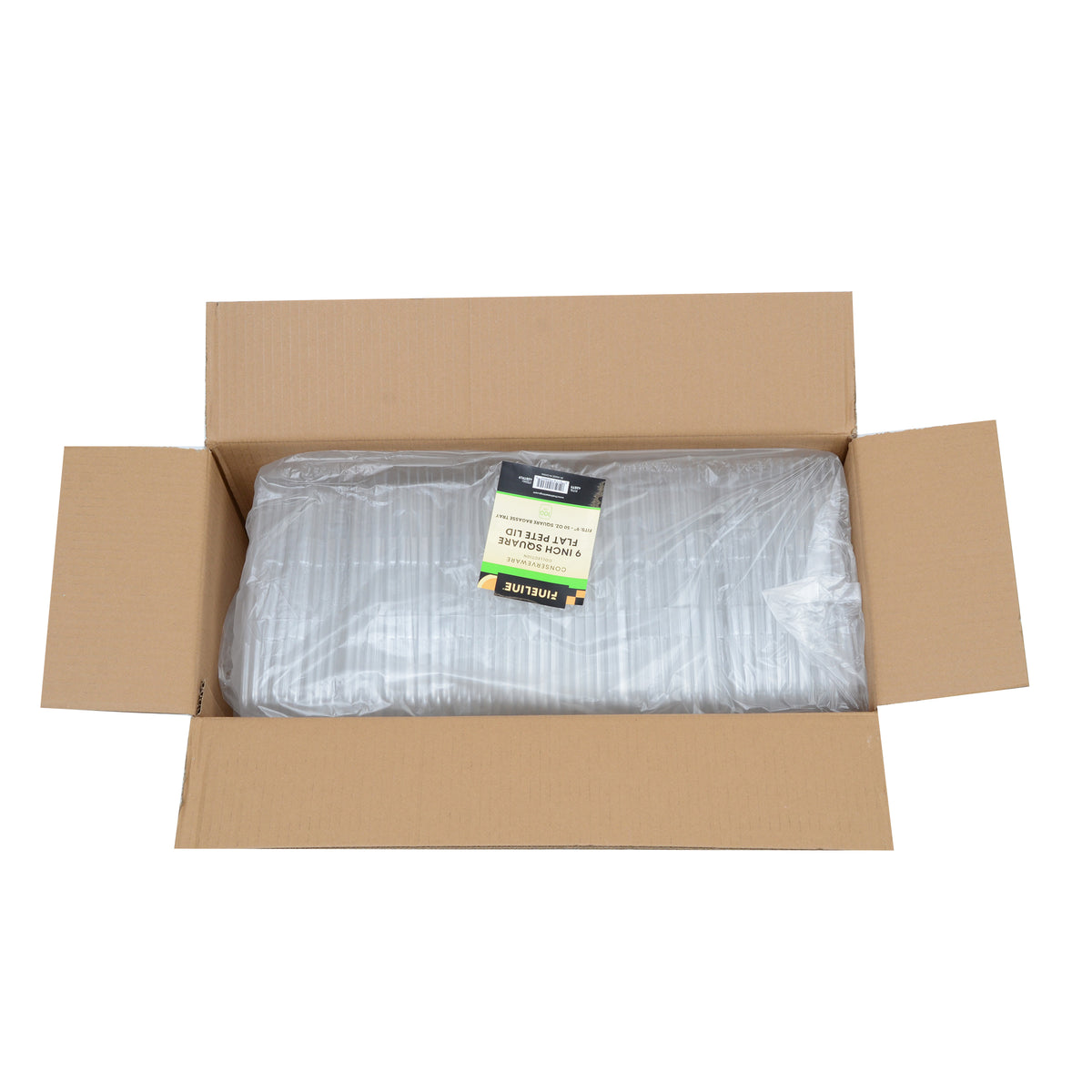 9" SQUARE FLAT PET LID - lifestyle view