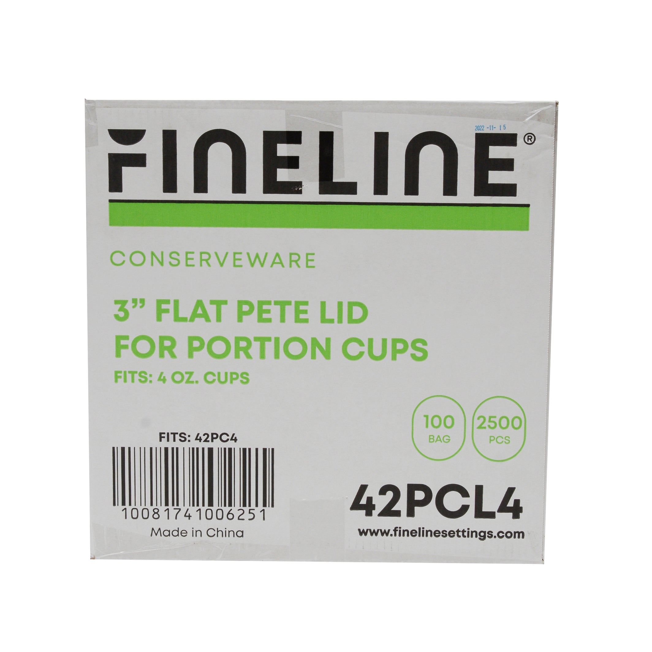 3" LID FOR 4 OZ PORTION CUP - case view