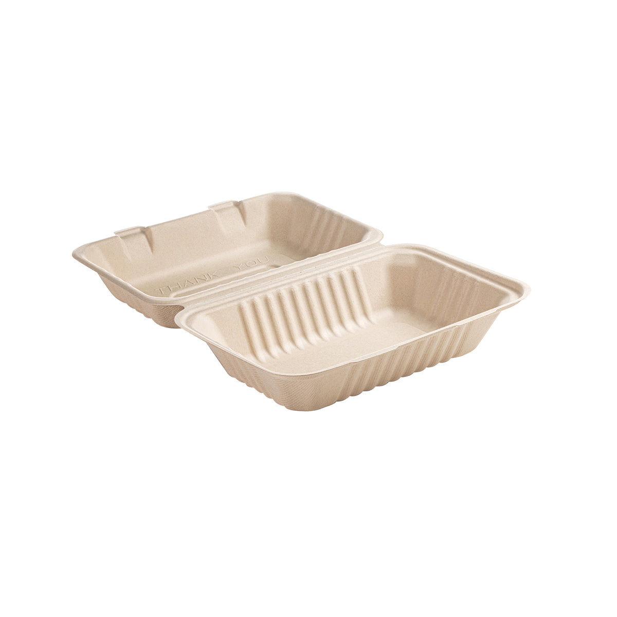 9" X 6" X 3.1" RECTANGULAR DEEP HINGED CONTAINER - PFAS FREE - product view