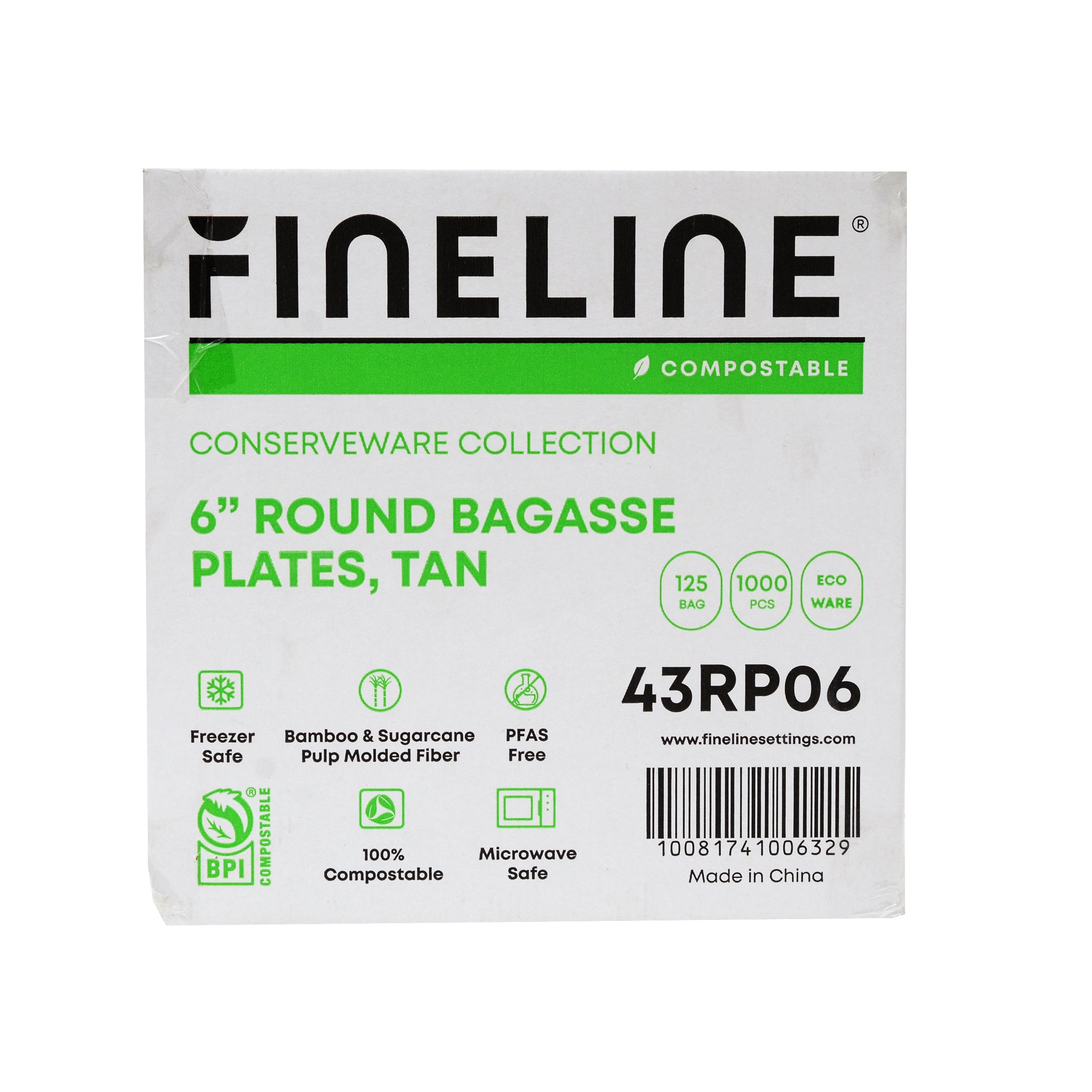 6" ROUND PLATE - PFAS FREE - case view