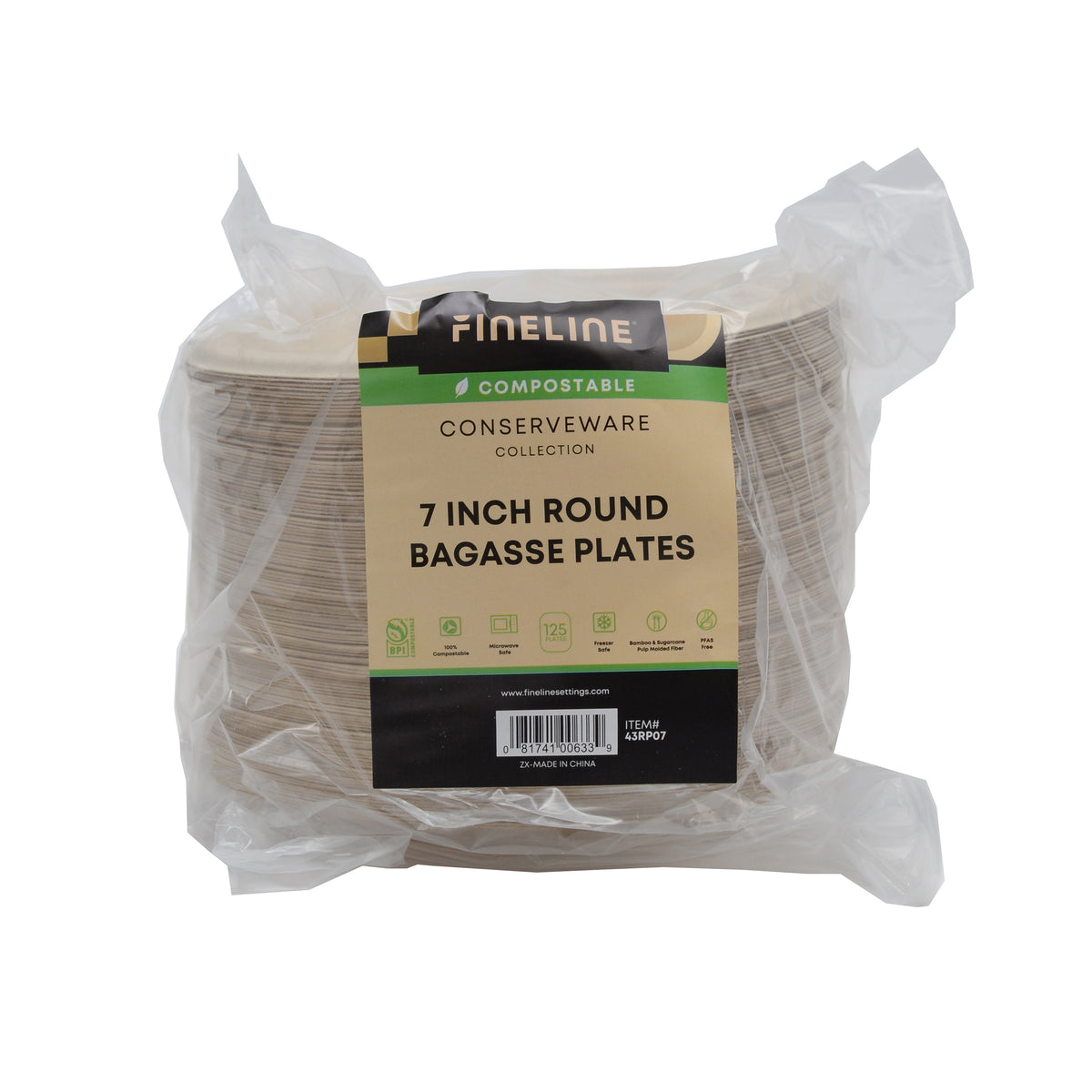 7" ROUND PLATE - PFAS FREE - packaging view