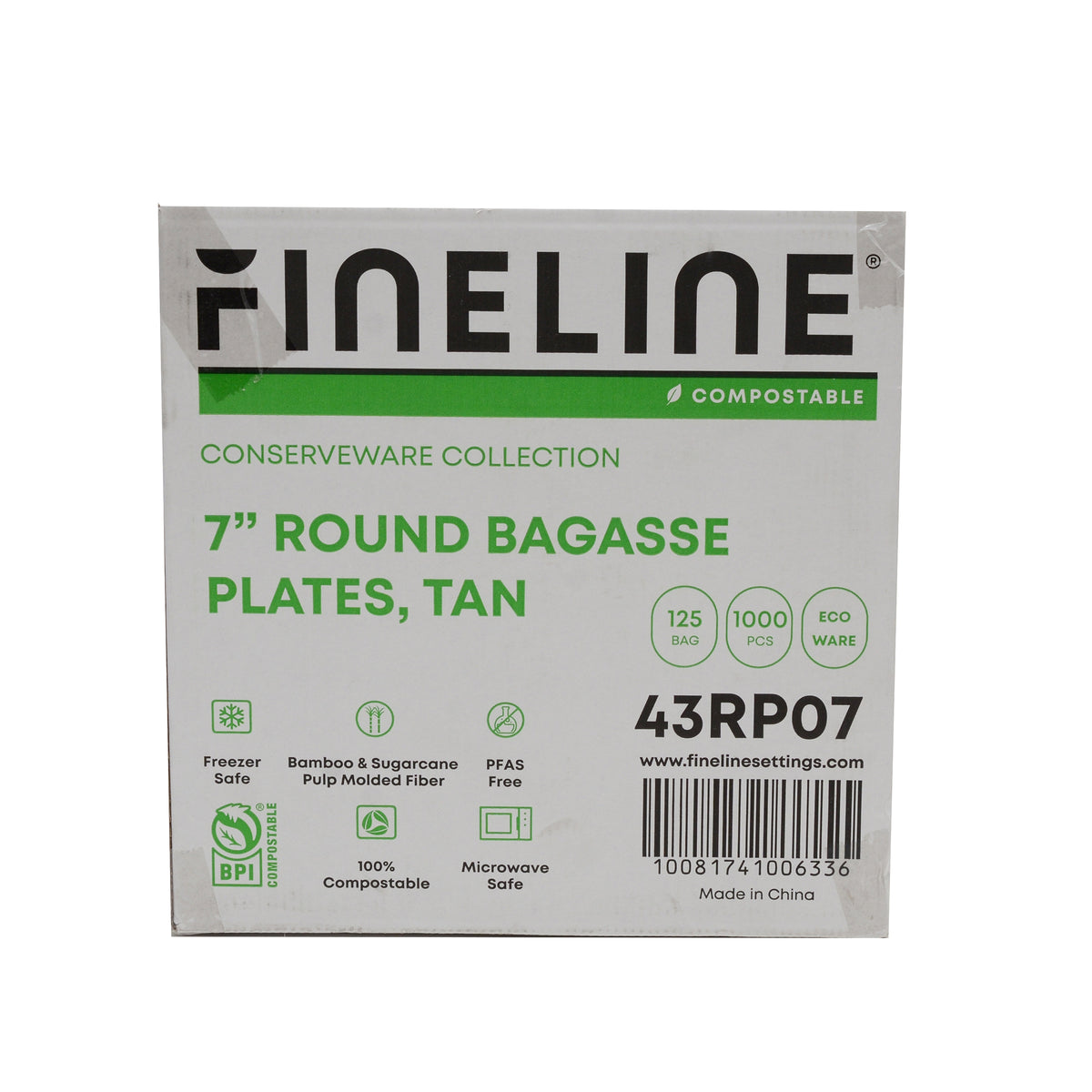 7" ROUND PLATE - PFAS FREE - case view