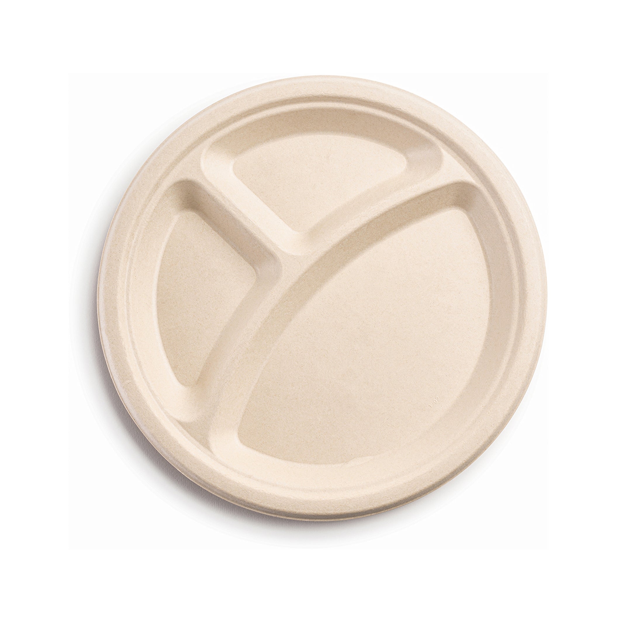 10" - 3 SECTION ROUND PLATE - PFAS FREE - product view