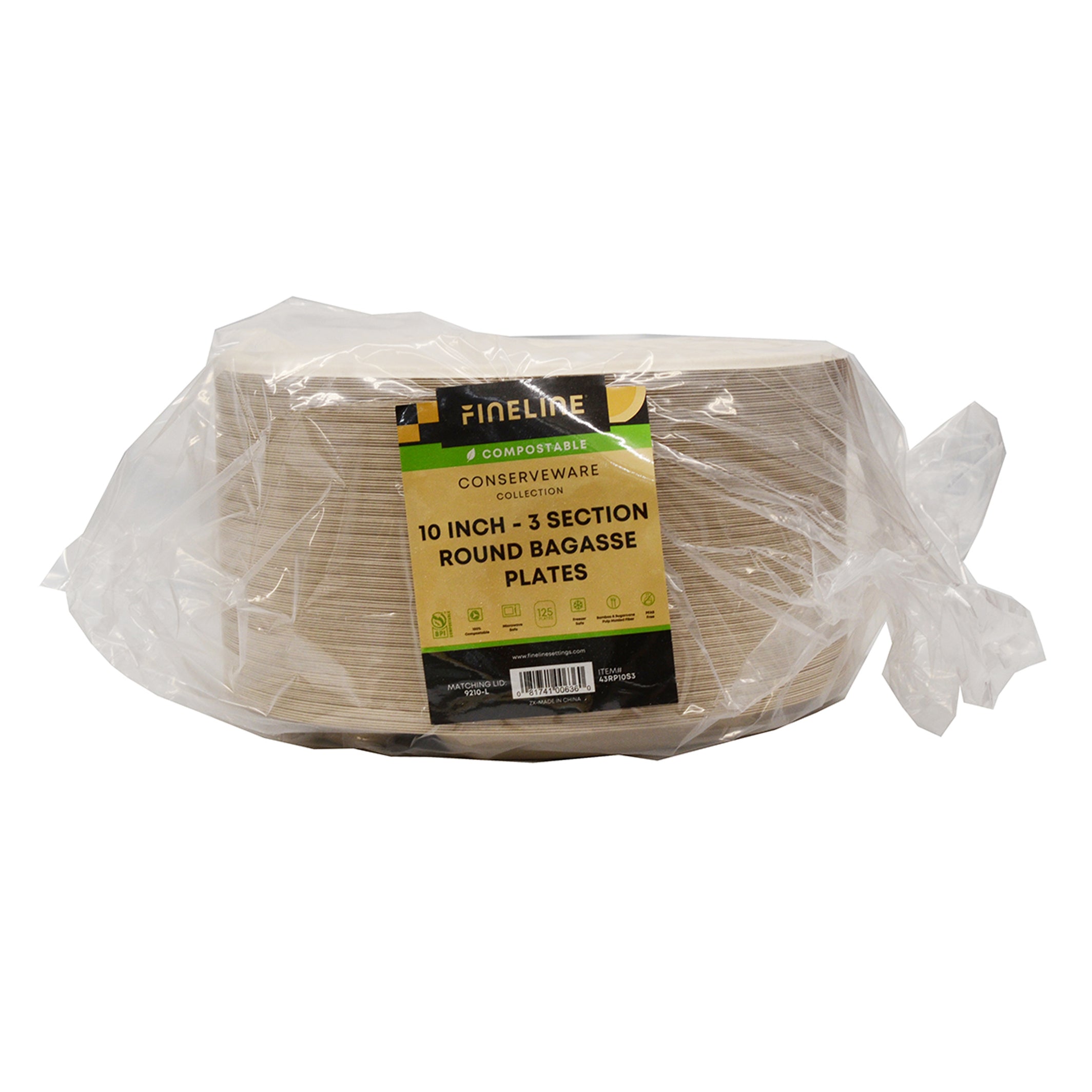 10" - 3 SECTION ROUND PLATE - PFAS FREE - packaging view
