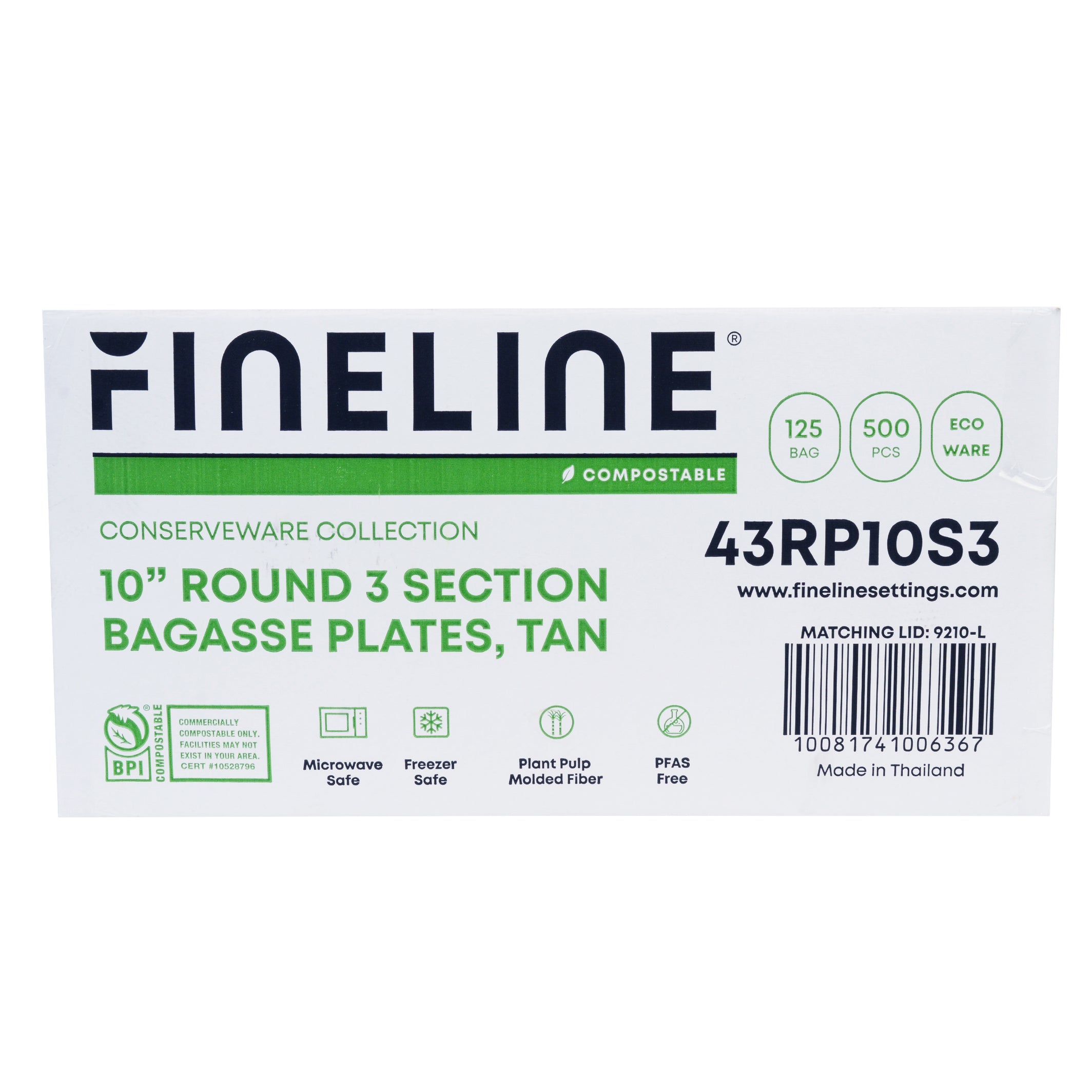 10" - 3 SECTION ROUND PLATE - PFAS FREE - case view