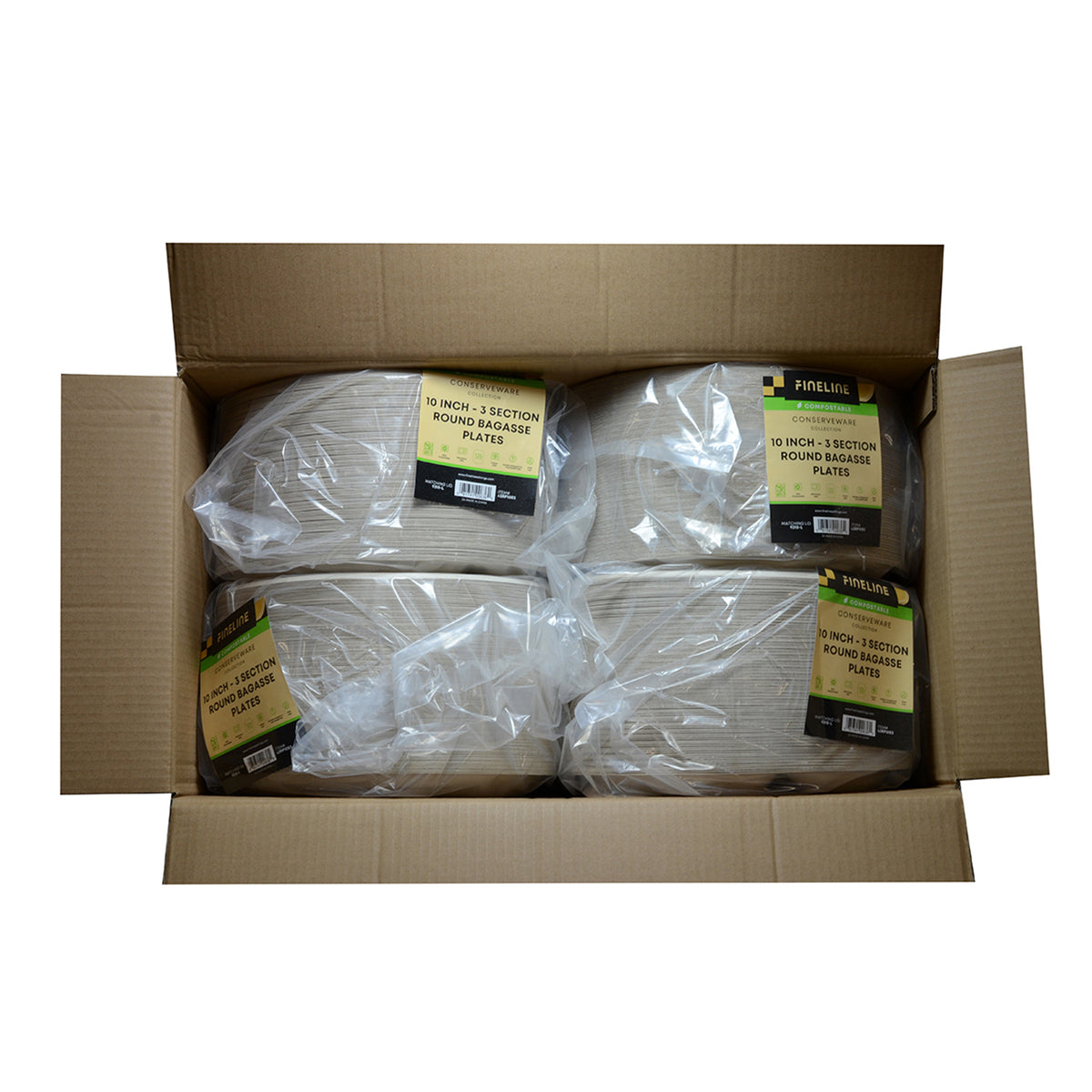 10" - 3 SECTION ROUND PLATE - PFAS FREE - lifestyle view