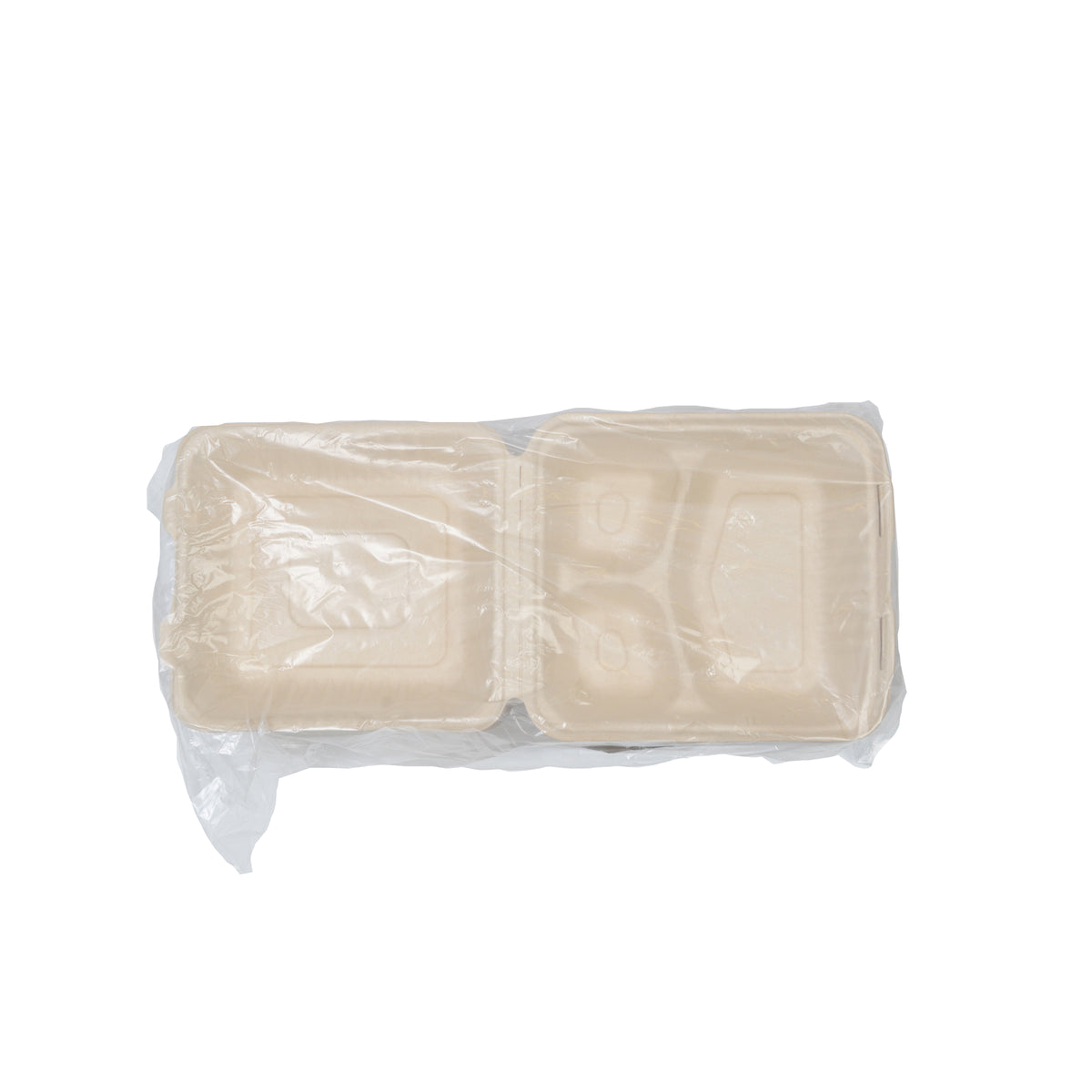 8" X 8" X 3.1" - 3 SECTION DEEP HINGED CONTAINER - PFAS FREE - packaging view