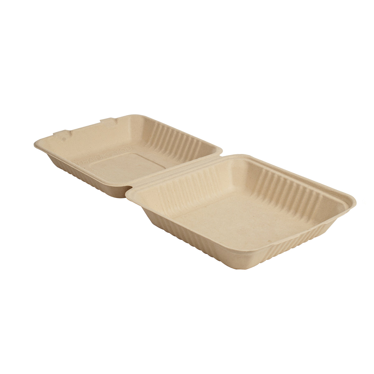 9" X 9" X 3.1" DEEP HINGED CONTAINER - PFAS FREE - product view