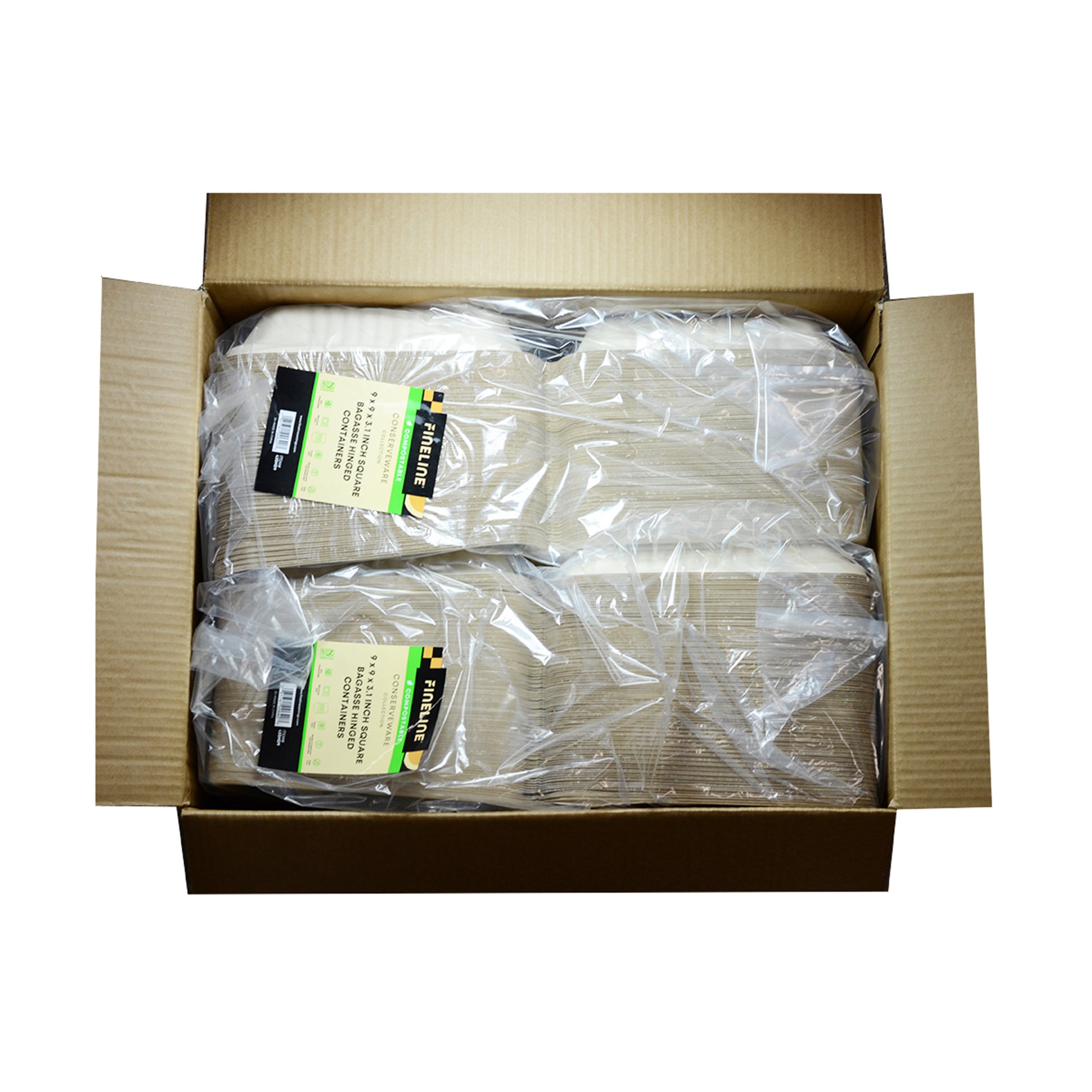 9" X 9" X 3.1" DEEP HINGED CONTAINER - PFAS FREE - lifestyle view