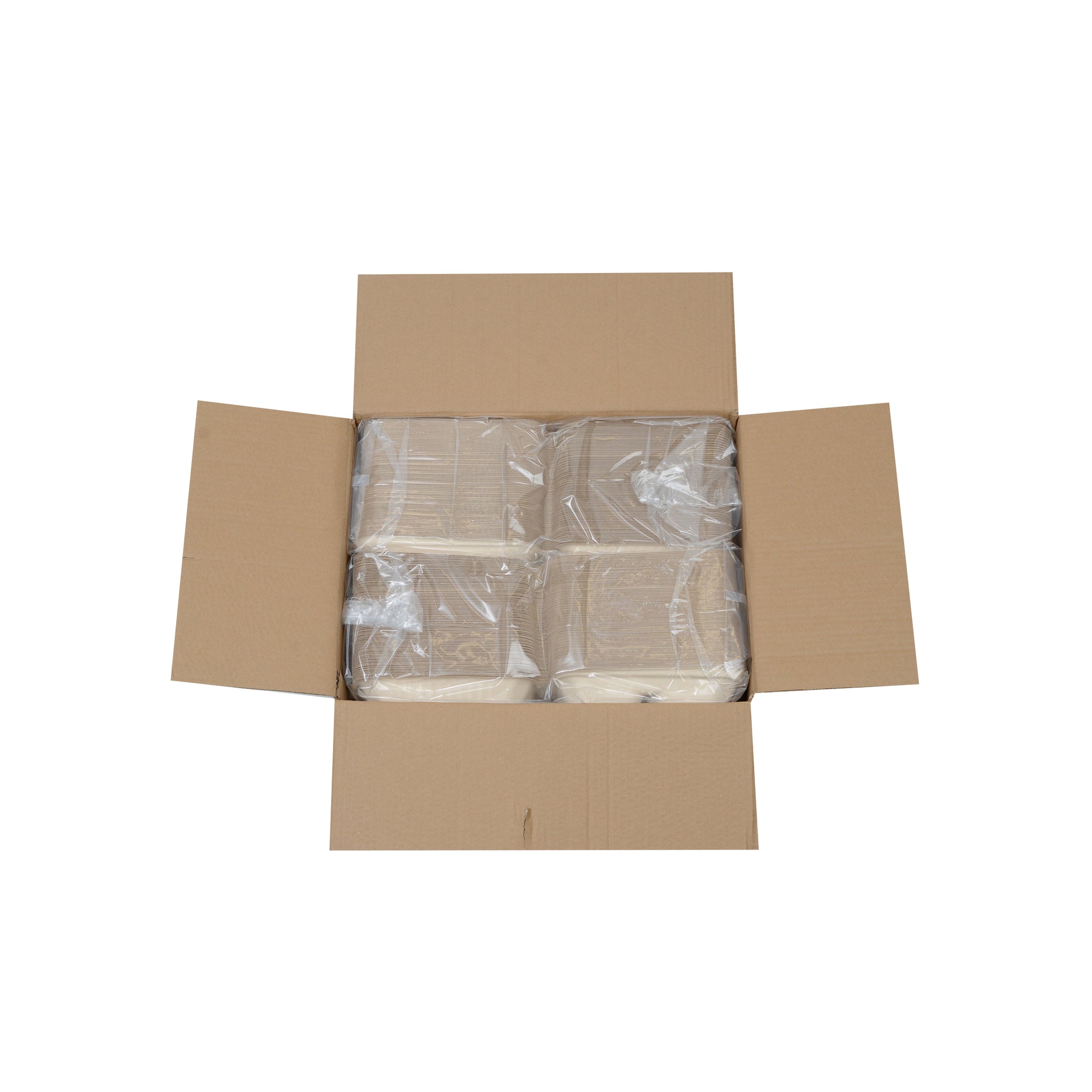 9" X 9" X 3.1" - 3 SECTION DEEP HINGED CONTAINER - PFAS FREE - lifestyle view