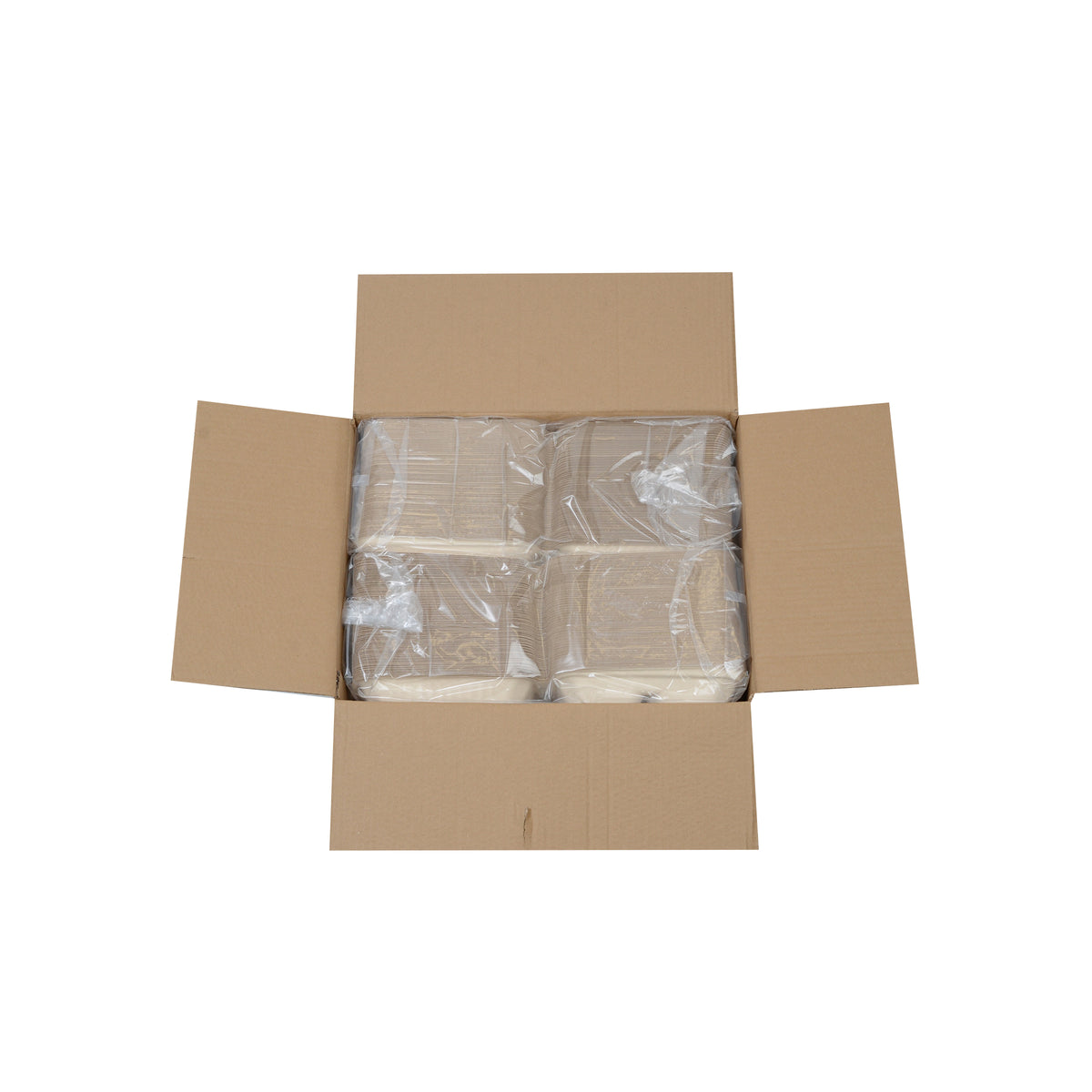 9" X 9" X 3.1" - 3 SECTION DEEP HINGED CONTAINER - PFAS FREE - lifestyle view