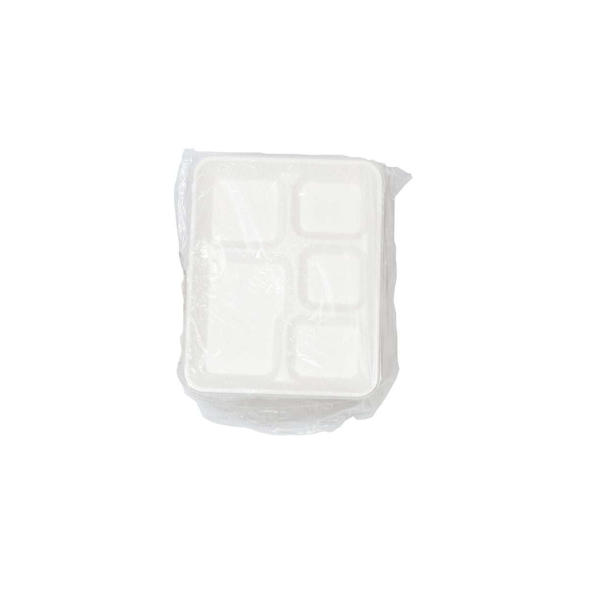 Eco-Rootz 5 Compartment Molded Fiber Tray, 125 Count Case - packaging view