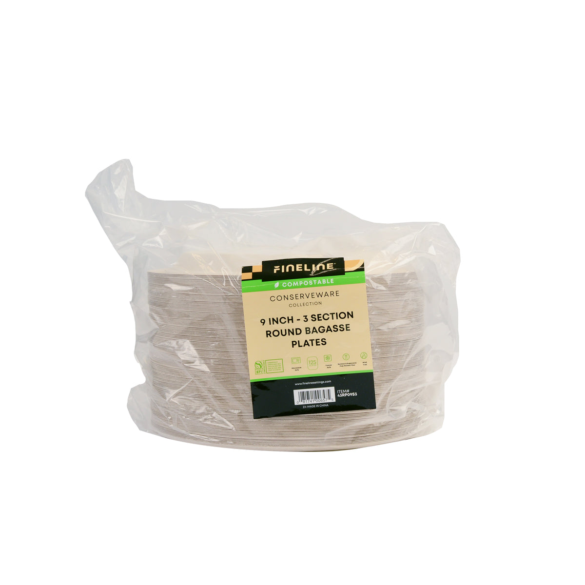 9" - 3 SECTION ROUND PLATE - PFAS FREE - packaging view