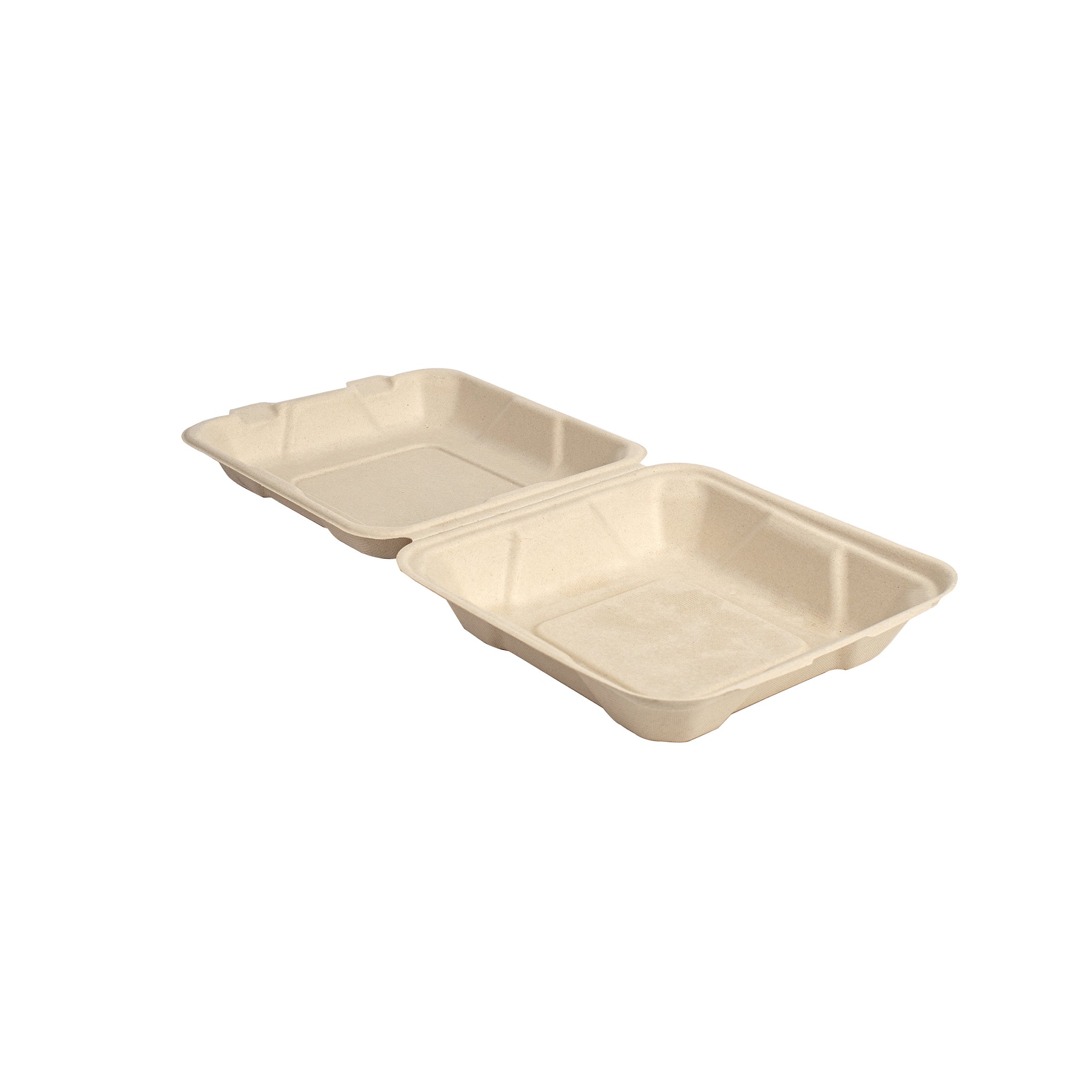 8" X 8" X 2.5" HINGED CONTAINER - LOW - PFAS FREE - product view