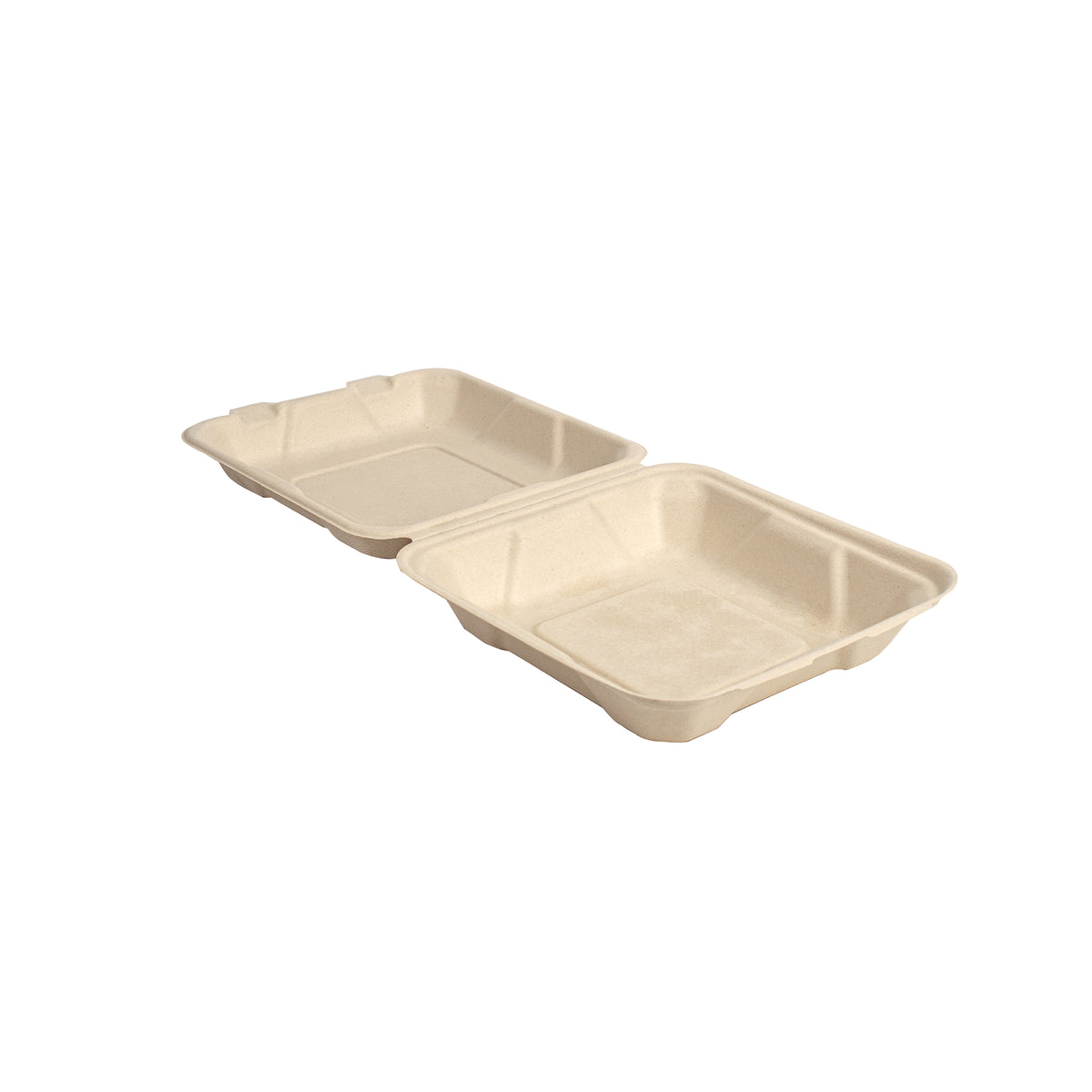 8" X 8" X 2.5" HINGED CONTAINER - LOW - PFAS FREE - product view
