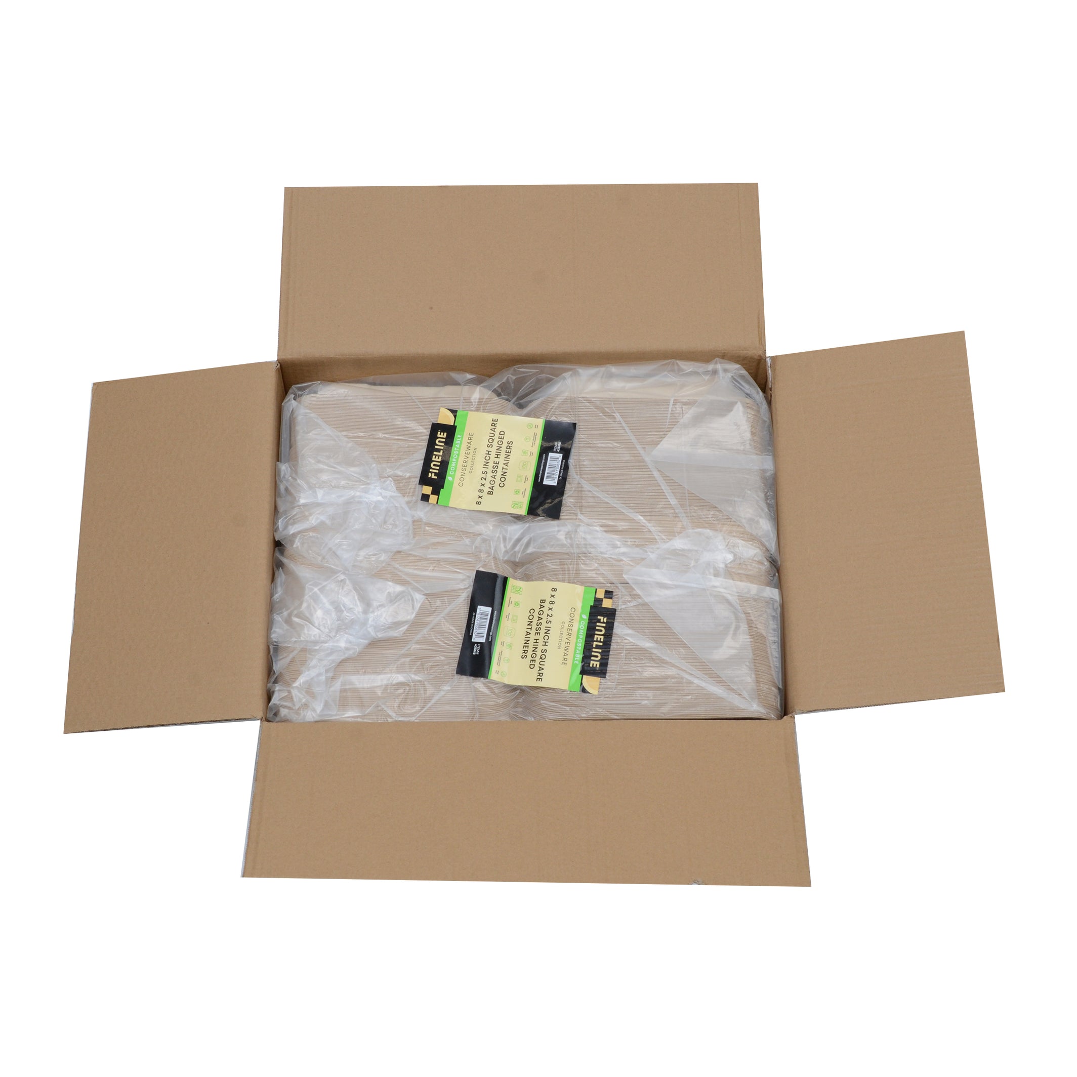 8" X 8" X 2.5" HINGED CONTAINER - LOW - PFAS FREE - lifestyle view