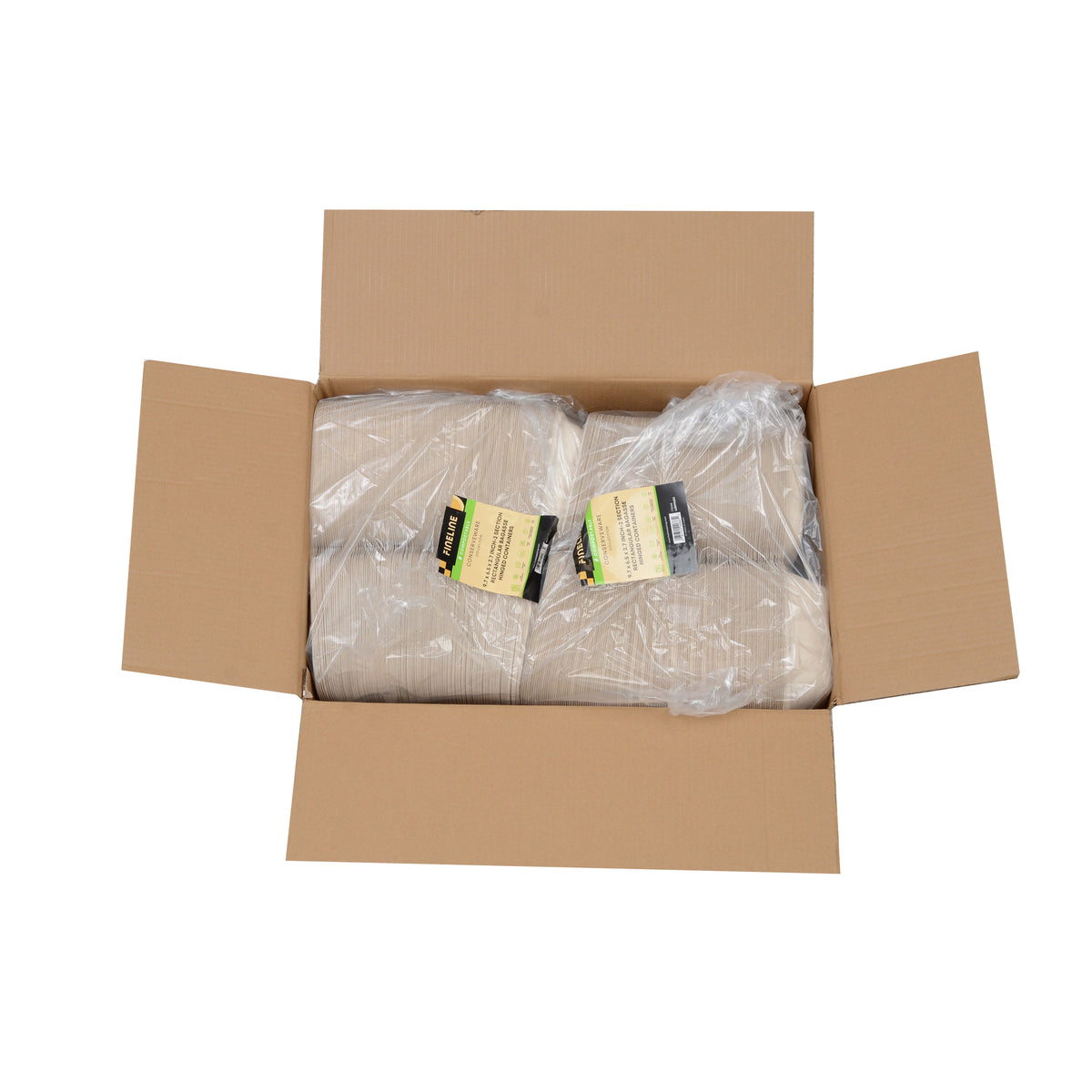 9" X 6" X 2.7" - 2 SECTION RECTANGULAR HINGED CONTAINER - PF - lifestyle view