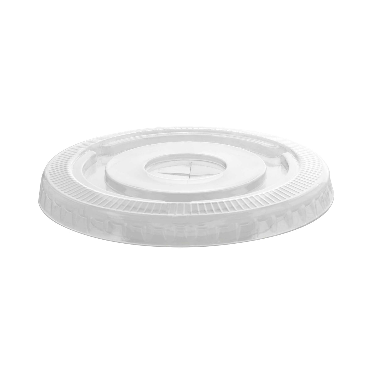 FITS 8-10 OZ. PET FLAT LID W/SLOT (78 MM) - product view