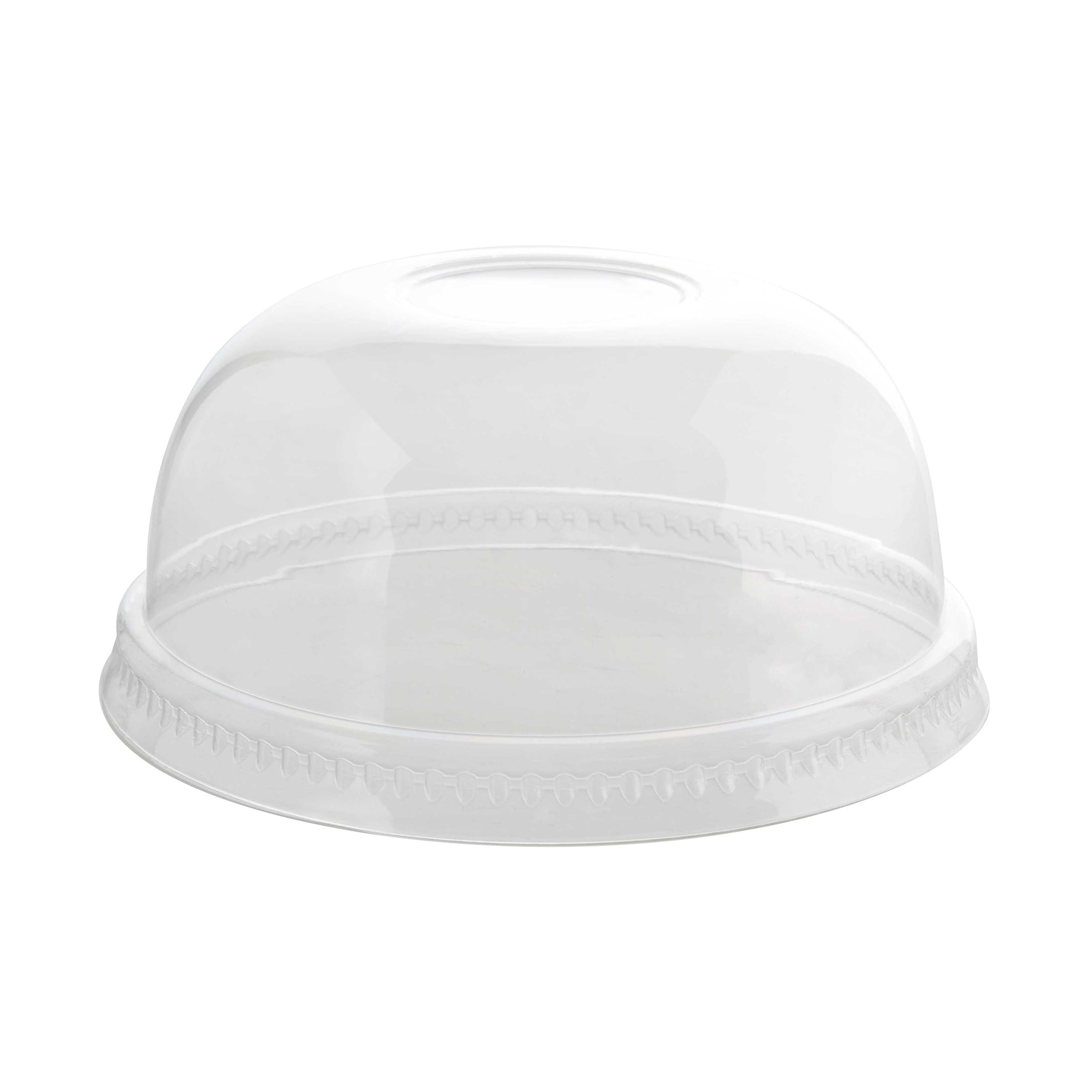 FITS 9 SQ. & 12 OZ. PET DOME LID NO-HOLE (92 MM) - product view