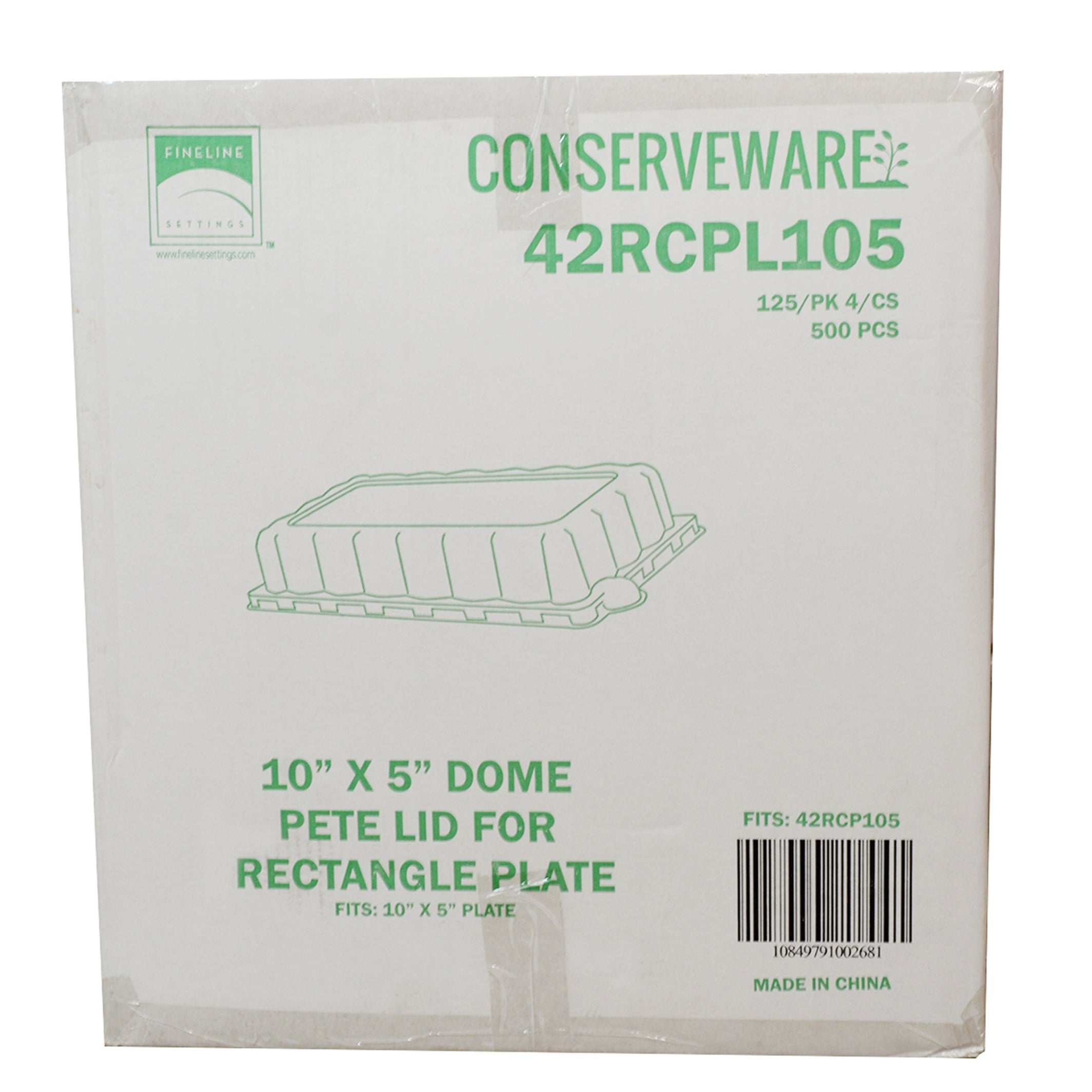 10" X 5" DOME LID FOR RECTANGLE PLATE - case view