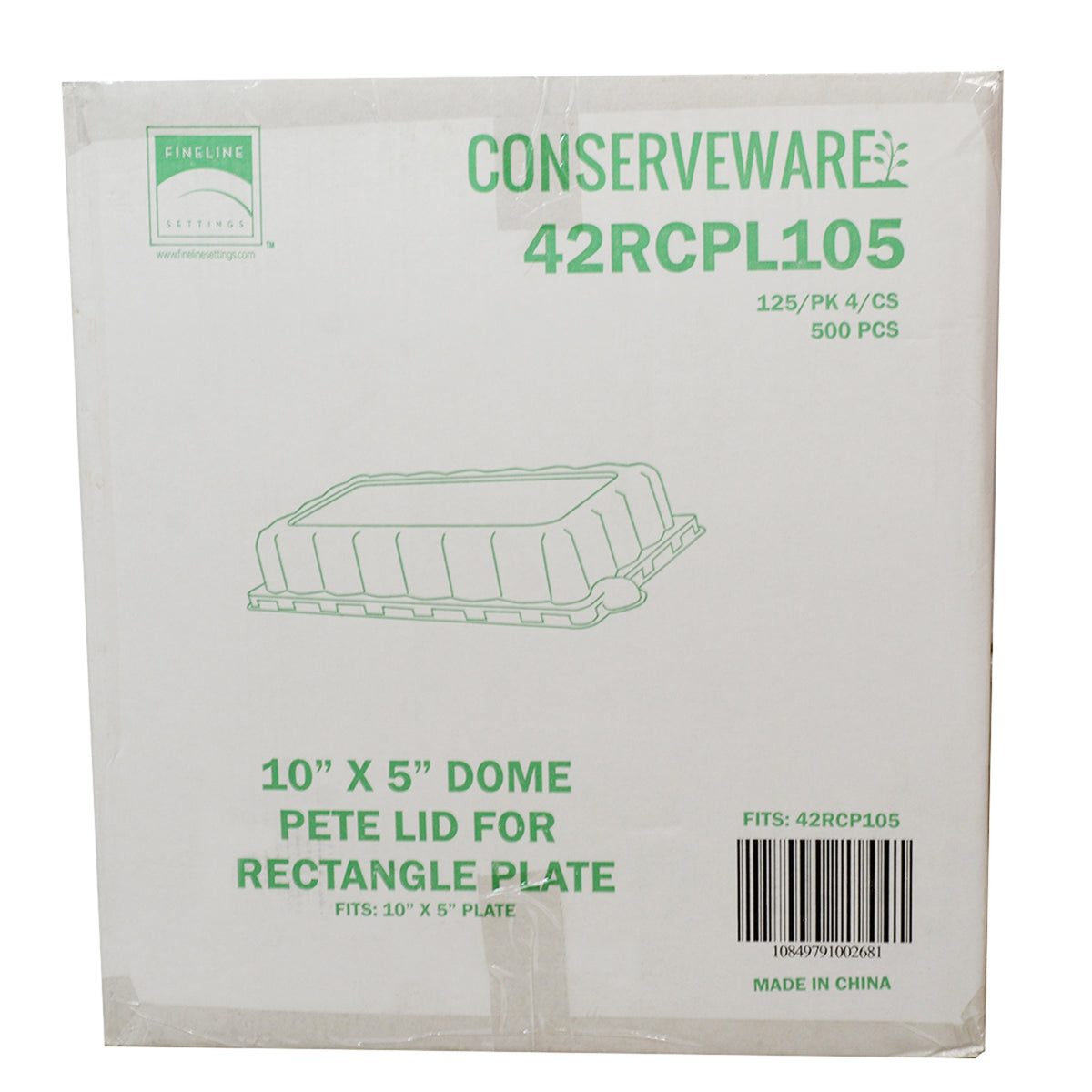 10" X 5" DOME LID FOR RECTANGLE PLATE - case view
