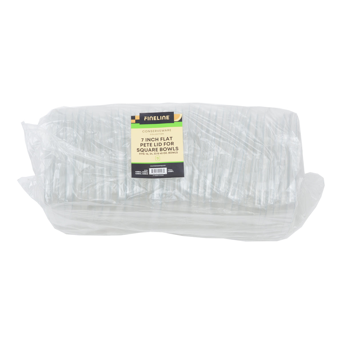 7" FLAT LID FOR SQUARE BOWLS - packaging view