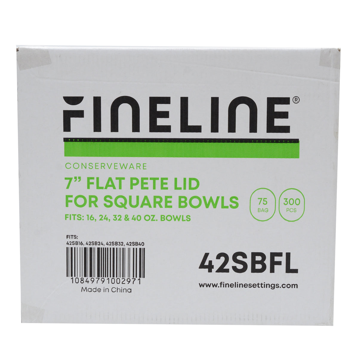 7" FLAT LID FOR SQUARE BOWLS - case view