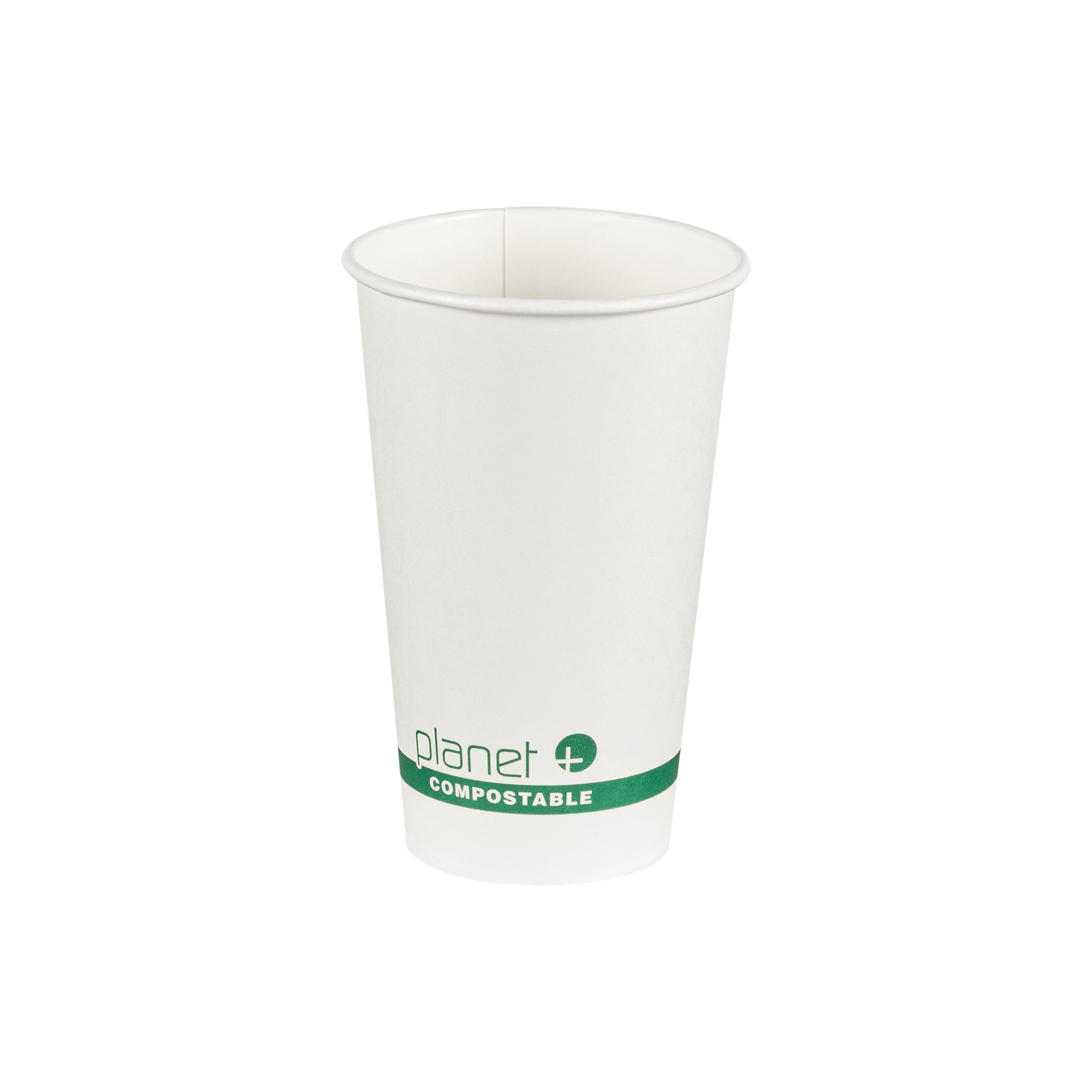 16 oz compostable PLA-lined paper hot cup, 1000-count case
