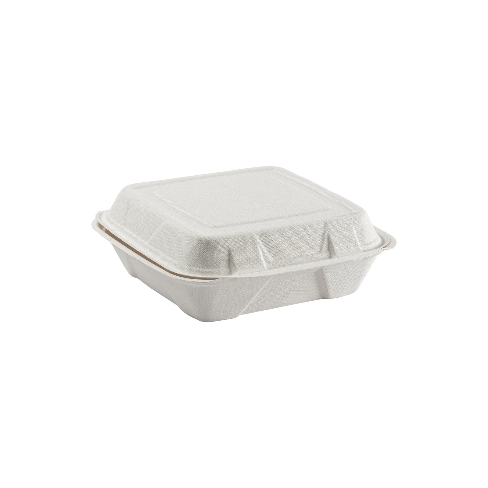 Large 1-Compartment No Added PFAS Plant Fiber Hinged Container, 200-Count Case