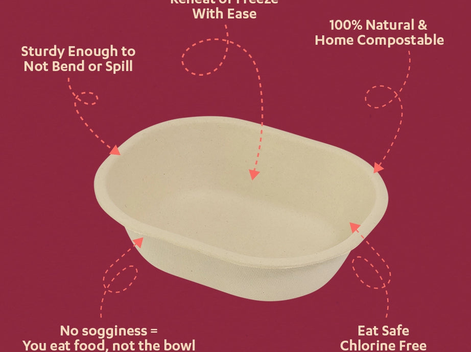 Chattori 250ml Sugarcane Bagasse Disposable Bowl,800 Count