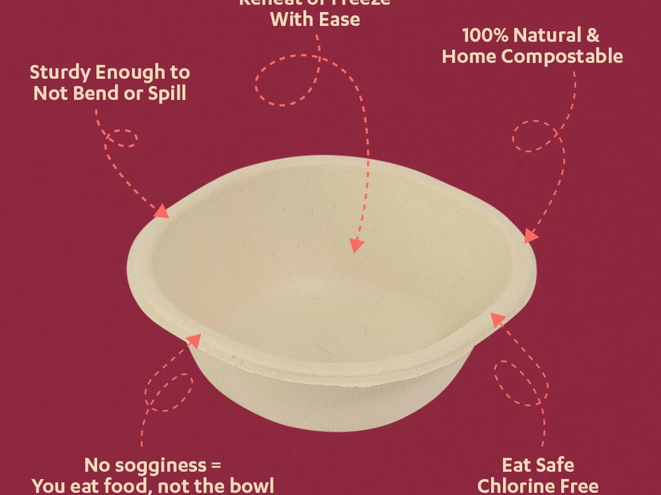 Chuski 4 Oz Sugarcane Bagasse Disposable Bowl,2000 Count