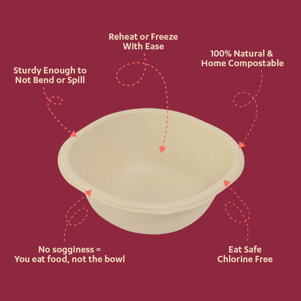 Chuski 4 Oz Sugarcane Bagasse Disposable Bowl,2000 Count