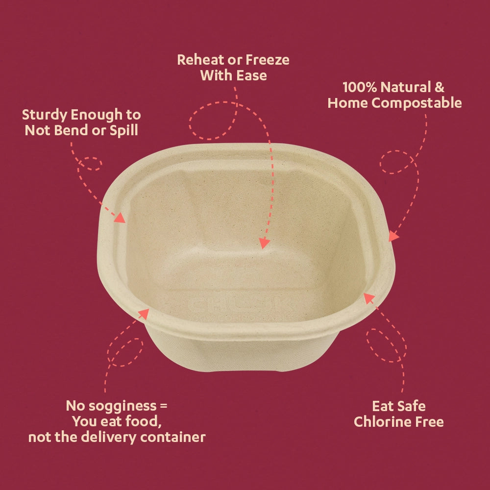 Chweet 12 Oz Bowl Square Round with Snap Lock ,1050 Count