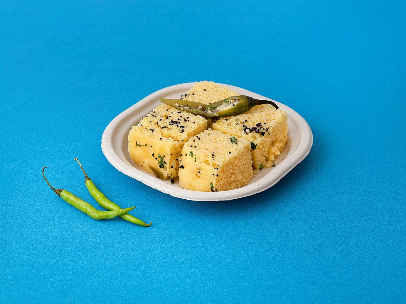 Chowpatty 6 Inch Sugarcane Bagasse Disposable Plate,2000 Count