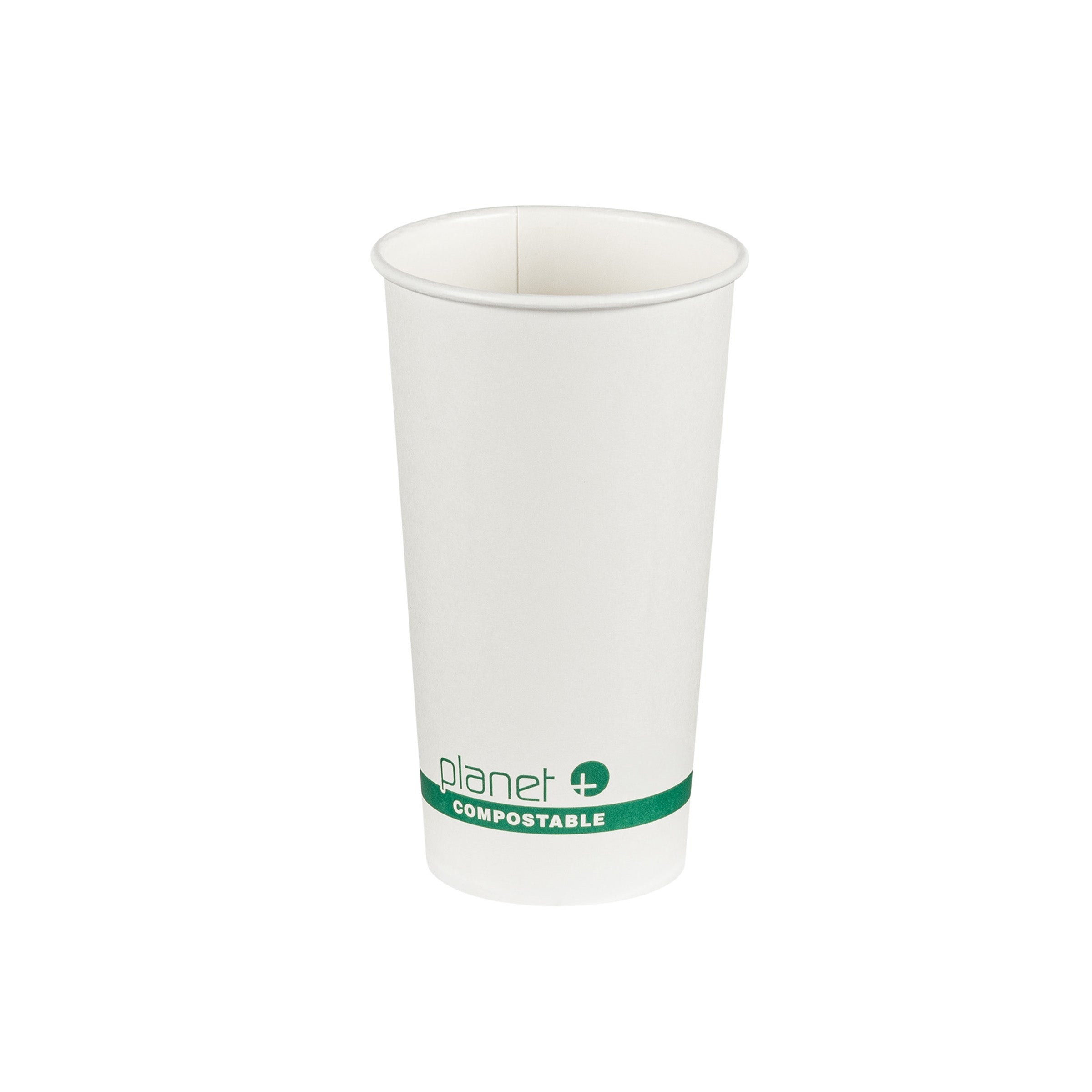 20 oz compostable PLA-lined paper hot cup, 500-count case
