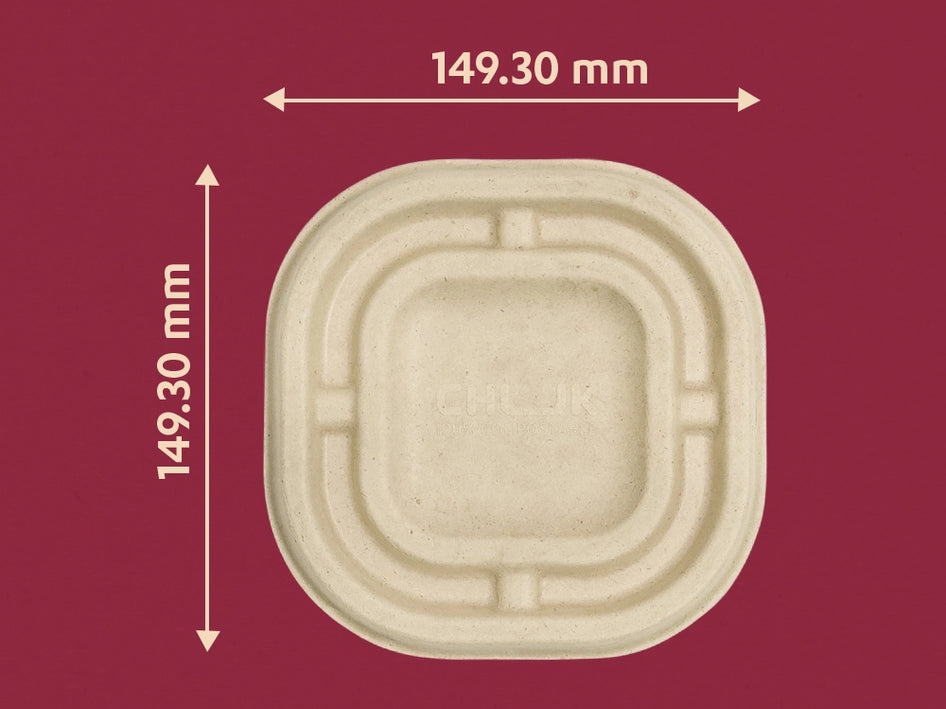 Churry 350ml/500ml Sugarcane Bagasse Disposable Delivery Container Lid,1000 Count