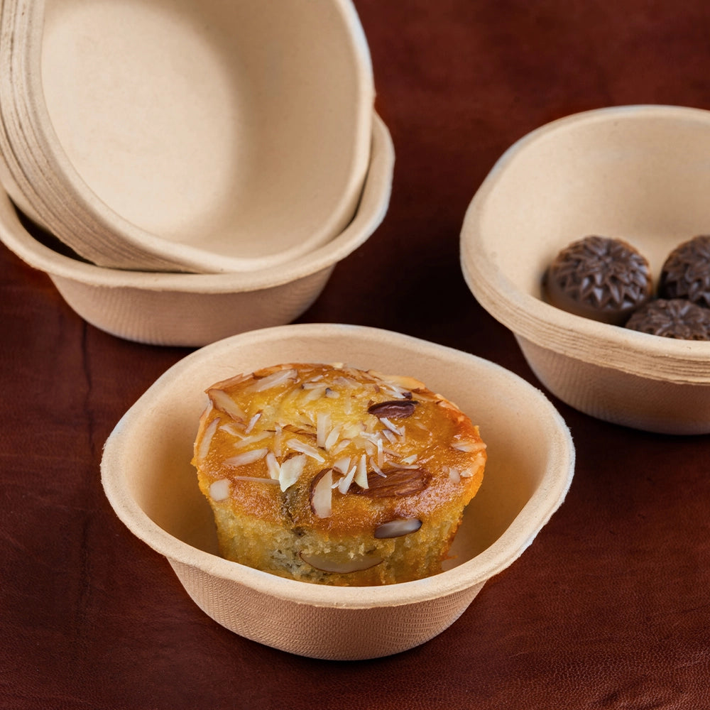 Chweet 180ml Sugarcane Bagasse Disposable Bowl,800 Count