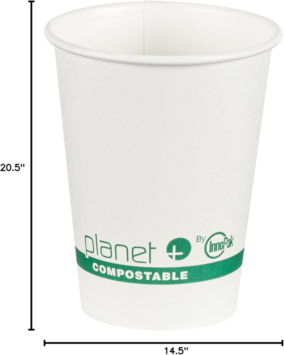 12-Ounce PLA Laminated Hot Cup, 1000-Count Case